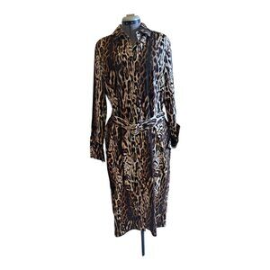 INC International Concepts Leopard Print Maxi Wrap Dress – Size XL, NWT